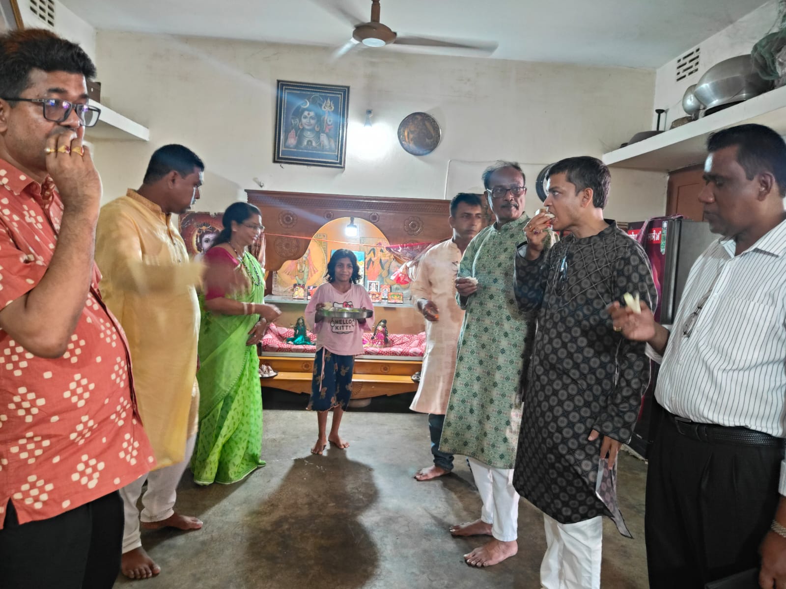 Puja arrangements at the orphanage